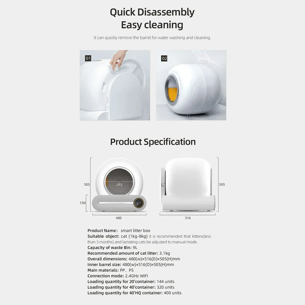 Clean Box Arenero Inteligente con autolimpieza