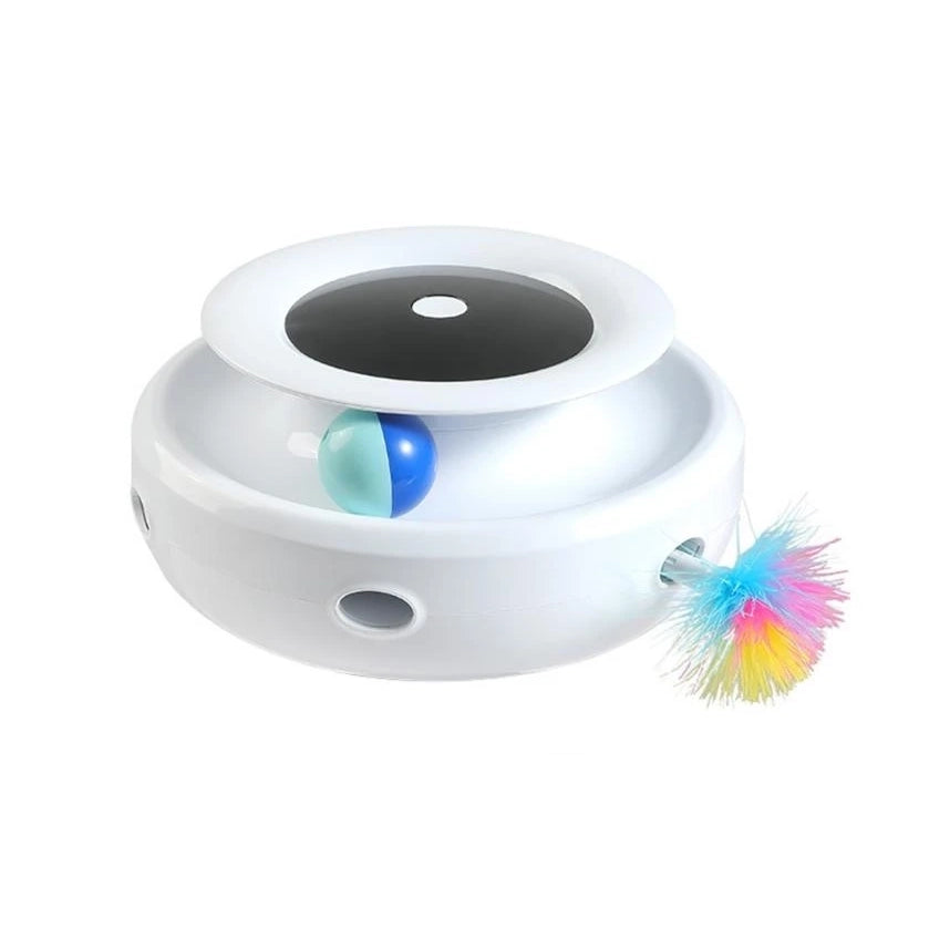 Fun Spin Juguete Interactivo Automático con Pluma para Gatos