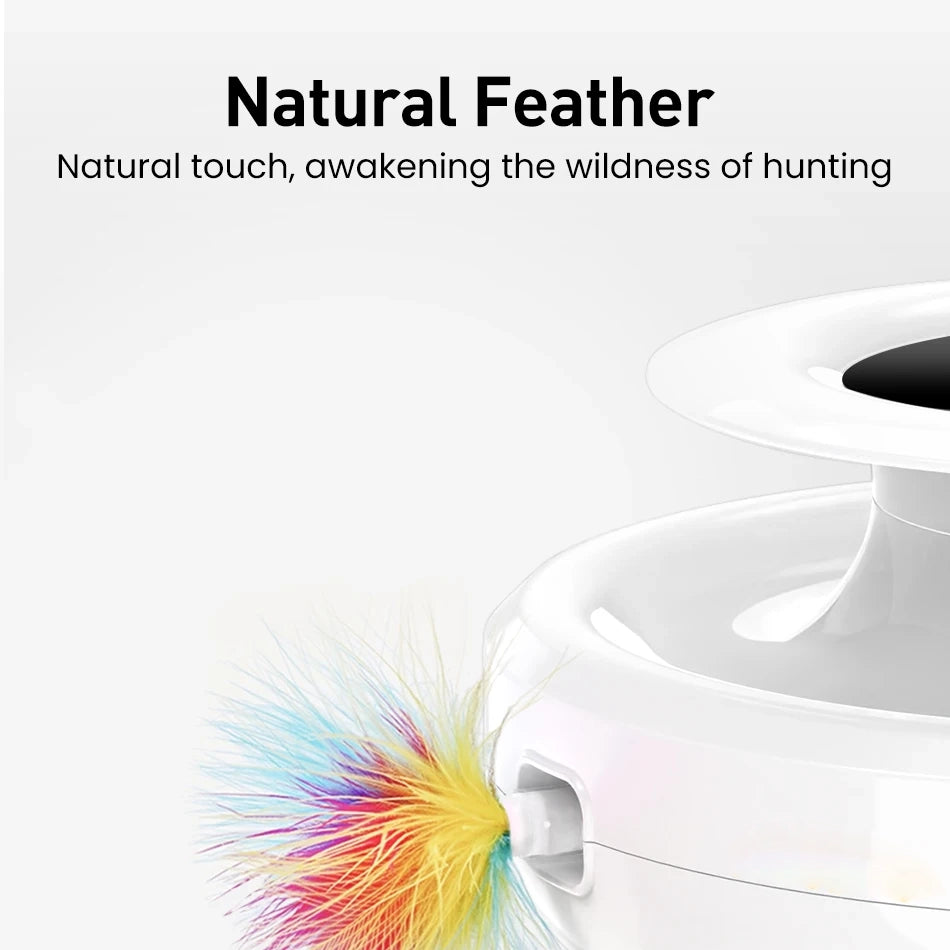 Fun Spin Juguete Interactivo Automático con Pluma para Gatos