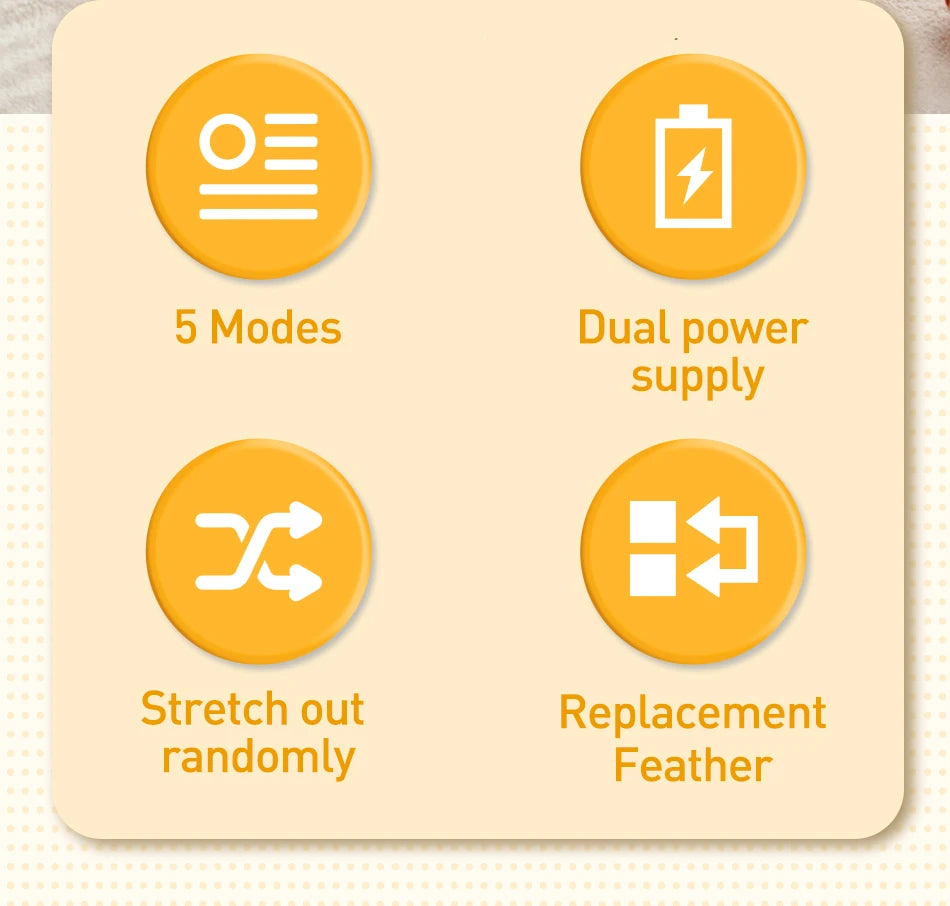 Fun Spin Juguete Interactivo Automático con Pluma para Gatos