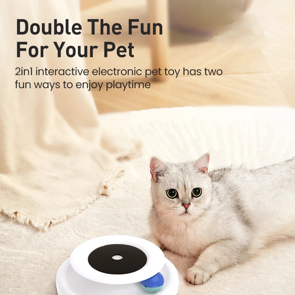 Fun Spin Juguete Interactivo Automático con Pluma para Gatos
