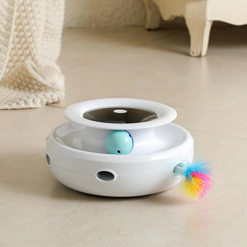 Fun Spin Juguete Interactivo Automático con Pluma para Gatos